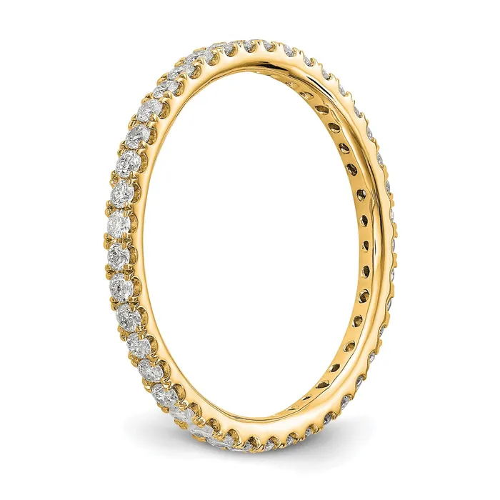 12ct Natural Diamond Wedding Ring Womens UProng Eternity Band 14k Yellow Gold Goldiacom Rings