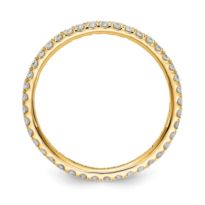 12ct Natural Diamond Wedding Ring Womens UProng Eternity Band 14k Yellow Gold Goldiacom Rings