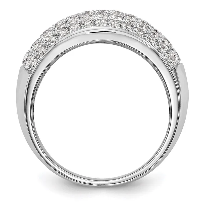 14K White Gold Real Diamond Band Goldia Rings