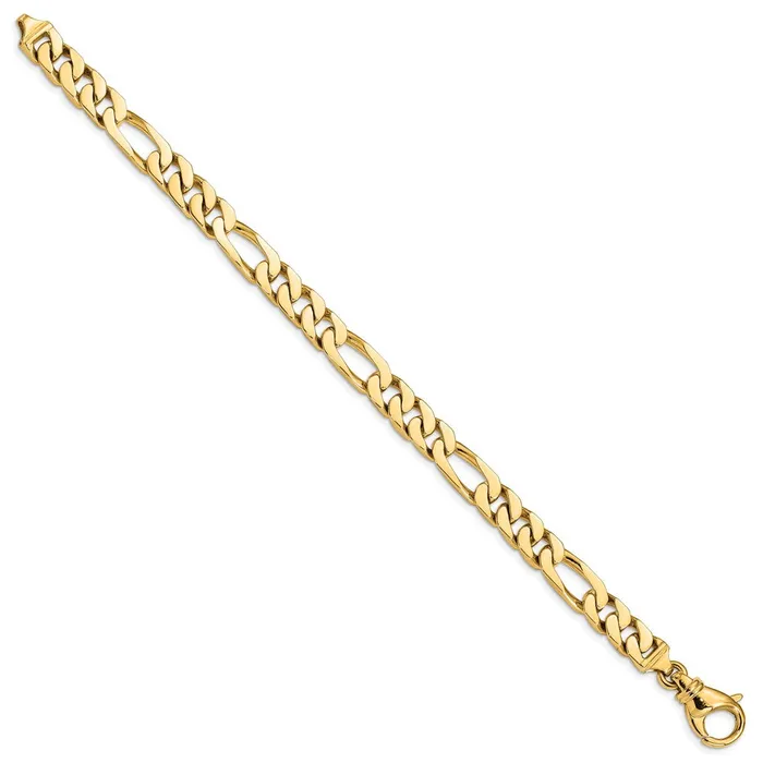 Bracelets Solid 14K Yellow Gold 8 inch 77mm Hand Polished Fancy Link with Fancy Lobster Clasp Bracelet MDS Bracelets Solid 14K Yellow Gold 8 inch 77mm Hand Polished Fancy Link with Fancy Lobster Clasp Bracelet MDS