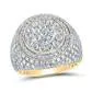 gndatlanta Rings 10k Yellow Gold Round Diamond Circle Cluster Ring 414 Cttw gndatlanta Rings 10k Yellow Gold Round Diamond Circle Cluster Ring 414 Cttw