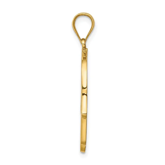 Goldia Necklaces 14k Yellow Gold Polished and Enameled Hamsa Pendant
