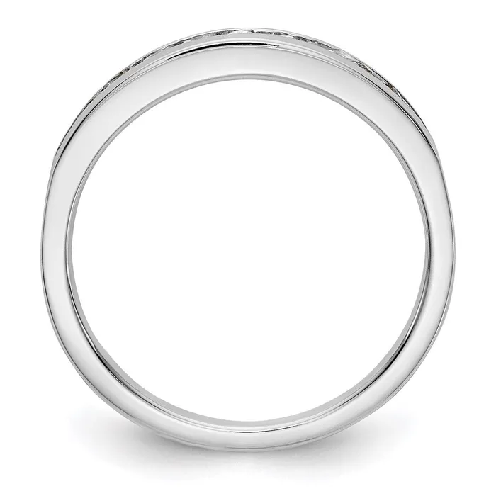Goldia Rings 14K White Gold 11Stone Real Diamond Channel Band