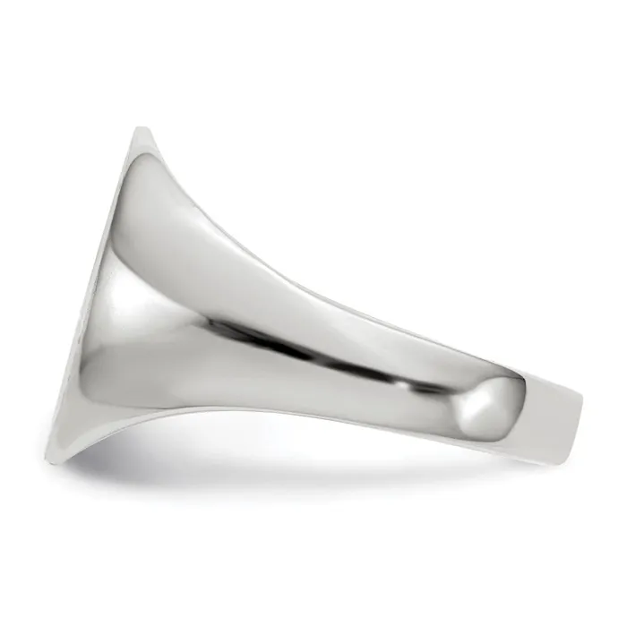 Goldia Rings 14k White Gold 125x120mm Closed Back Signet Ring