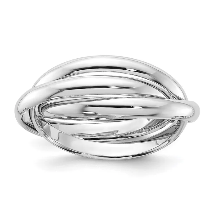 Goldia Rings 14k White Gold Polished Rolling Ring