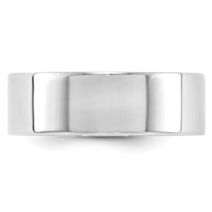 Goldia Rings Solid 10K White Gold 7mm Light Weight Flat MensWomens Wedding Band Ring Size 115 Goldia Rings Solid 10K White Gold 7mm Light Weight Flat MensWomens Wedding Band Ring Size 115