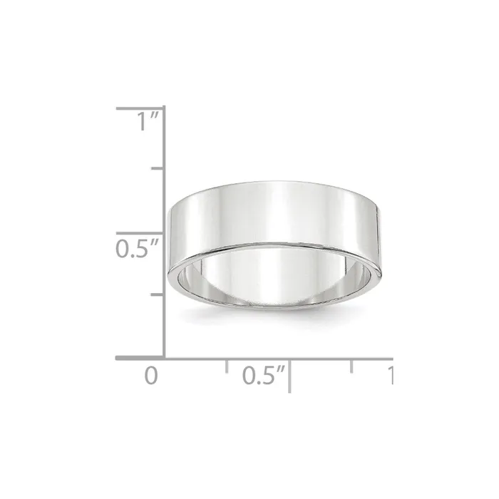 Goldia Rings Solid 10K White Gold 7mm Light Weight Flat MensWomens Wedding Band Ring Size 115 Goldia Rings Solid 10K White Gold 7mm Light Weight Flat MensWomens Wedding Band Ring Size 115