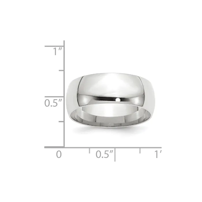 Goldia Rings Solid 10K White Gold 8mm Light Weight Comfort Fit MensWomens Wedding Band Ring Size 95 Goldia Rings Solid 10K White Gold 8mm Light Weight Comfort Fit MensWomens Wedding Band Ring Size 95