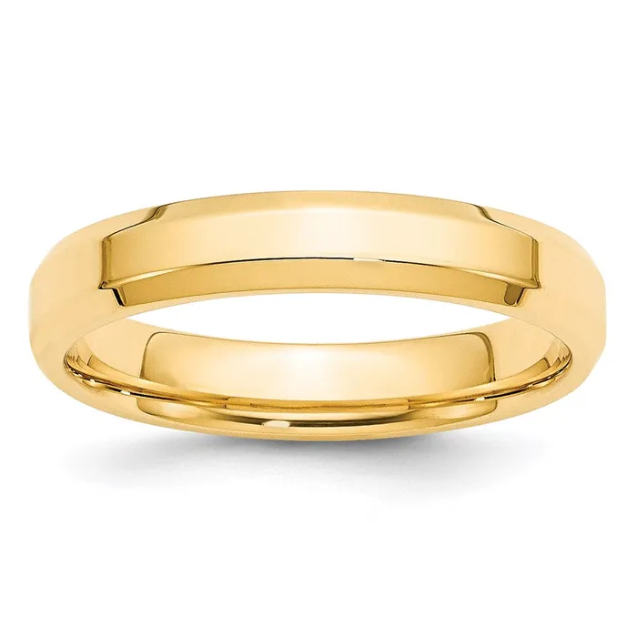Goldia Rings Solid 10K Yellow Gold 4mm Bevel Edge Comfort Fit MensWomens Wedding Band Ring Size 13 Goldia Rings Solid 10K Yellow Gold 4mm Bevel Edge Comfort Fit MensWomens Wedding Band Ring Size 13