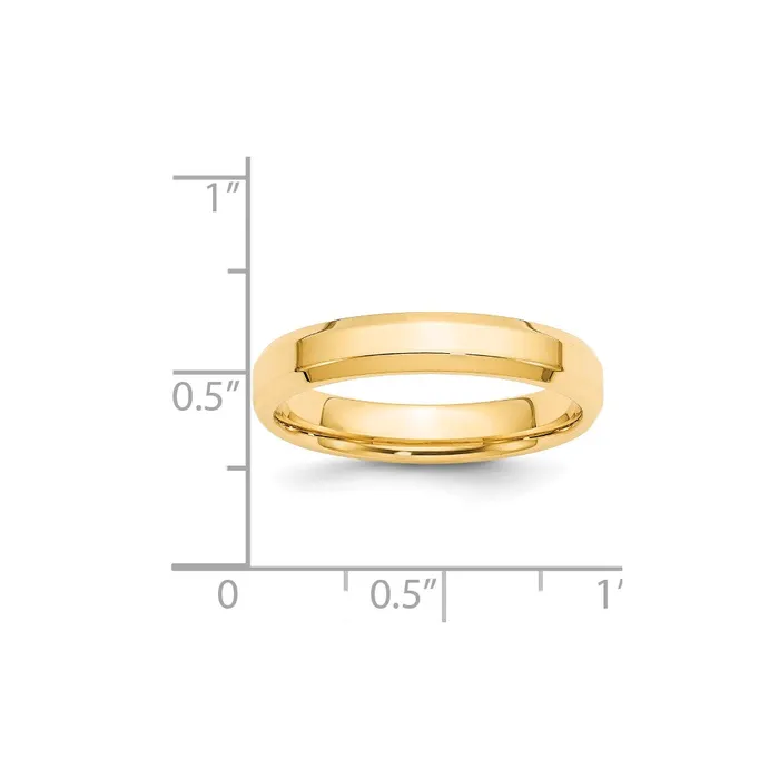 Goldia Rings Solid 10K Yellow Gold 4mm Bevel Edge Comfort Fit MensWomens Wedding Band Ring Size 13 Goldia Rings Solid 10K Yellow Gold 4mm Bevel Edge Comfort Fit MensWomens Wedding Band Ring Size 13