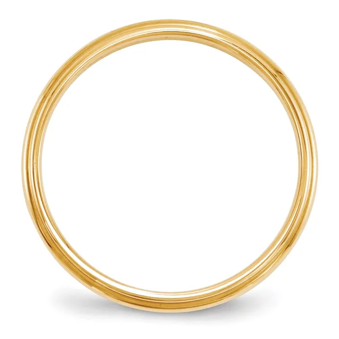 Goldia Rings Solid 18K Yellow Gold 25mm Half Round with Edge MensWomens Wedding Band Ring Size 135 Goldia Rings Solid 18K Yellow Gold 25mm Half Round with Edge MensWomens Wedding Band Ring Size 135
