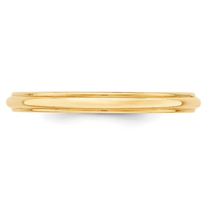 Goldia Rings Solid 18K Yellow Gold 25mm Half Round with Edge MensWomens Wedding Band Ring Size 135 Goldia Rings Solid 18K Yellow Gold 25mm Half Round with Edge MensWomens Wedding Band Ring Size 135