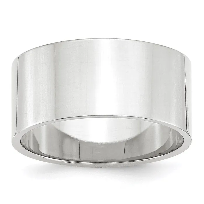 Goldia Solid 10K White Gold 10mm Light Weight Flat MensWomens Wedding Band Ring Size 55 Rings Goldia Solid 10K White Gold 10mm Light Weight Flat MensWomens Wedding Band Ring Size 55 Rings