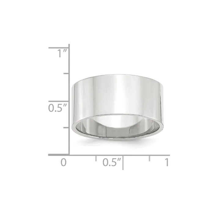Goldia Solid 10K White Gold 10mm Light Weight Flat MensWomens Wedding Band Ring Size 55 Rings Goldia Solid 10K White Gold 10mm Light Weight Flat MensWomens Wedding Band Ring Size 55 Rings