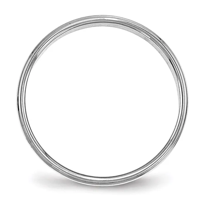 Goldia Solid 18K White Gold 4mm Flat with Step Edge MensWomens Wedding Band Ring Size 9 Rings Goldia Solid 18K White Gold 4mm Flat with Step Edge MensWomens Wedding Band Ring Size 9 Rings
