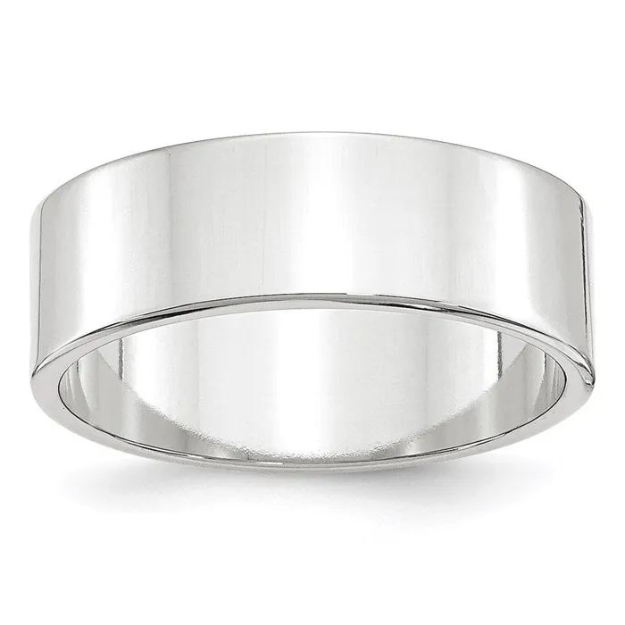 Goldia Solid 18K White Gold 7mm Light Weight Flat MensWomens Wedding Band Ring Size 55 Rings Goldia Solid 18K White Gold 7mm Light Weight Flat MensWomens Wedding Band Ring Size 55 Rings