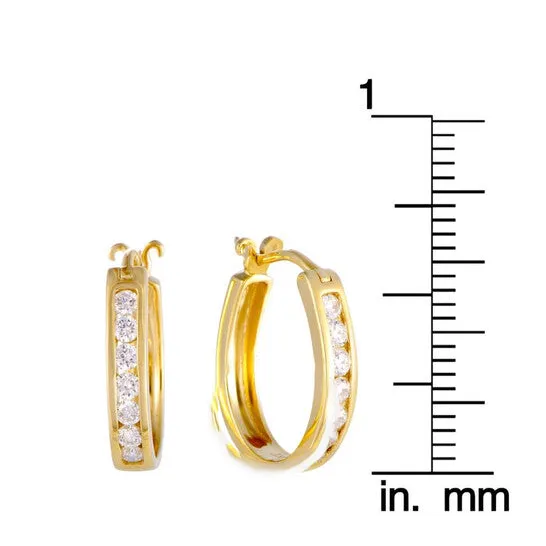 JMS always Original LB Exclusive 14K Yellow Gold 050 ct Diamond Small Hoop Earrings Earrings JMS always Original LB Exclusive 14K Yellow Gold 050 ct Diamond Small Hoop Earrings Earrings