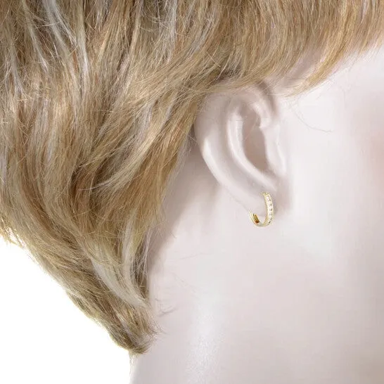 JMS always Original LB Exclusive 14K Yellow Gold 050 ct Diamond Small Hoop Earrings Earrings JMS always Original LB Exclusive 14K Yellow Gold 050 ct Diamond Small Hoop Earrings Earrings