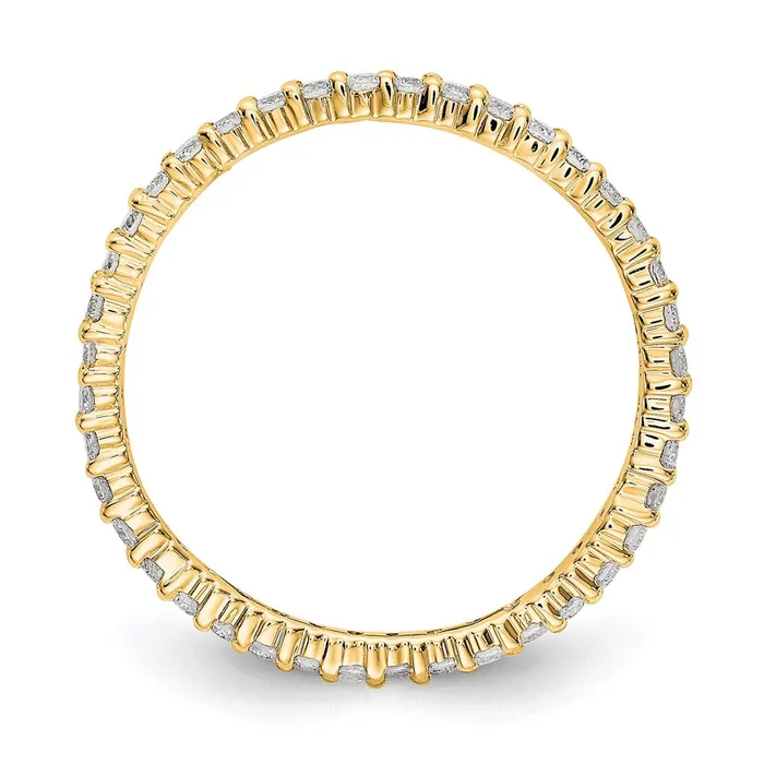 Rings 12ct Natural Diamond Wedding Ring Womens Stackable Eternity Band 14k Yellow Gold Goldiacom