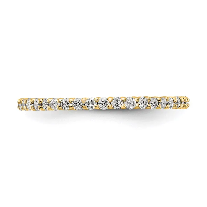 Rings 12ct Natural Diamond Wedding Ring Womens Stackable Eternity Band 14k Yellow Gold Goldiacom