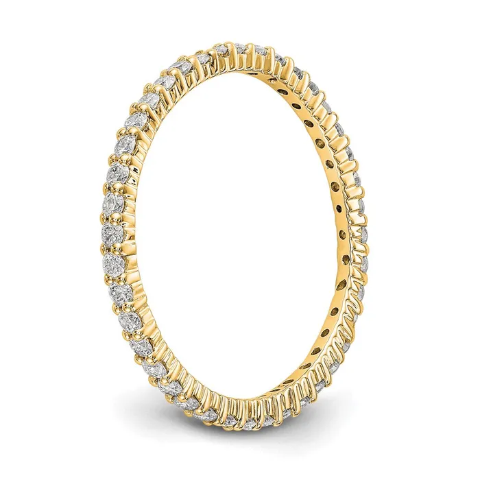 Rings 12ct Natural Diamond Wedding Ring Womens Stackable Eternity Band 14k Yellow Gold Goldiacom
