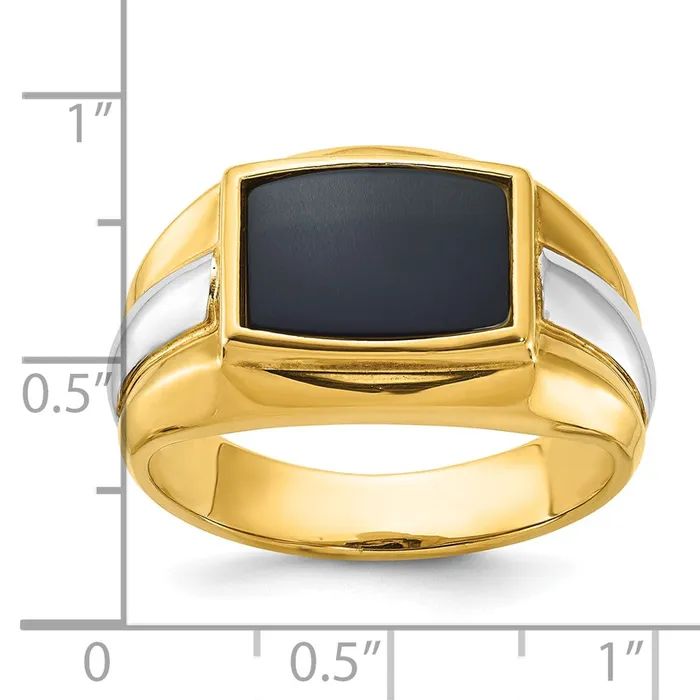 Rings Goldia 14k Twotone Gold Mens Onyx Ring Mounting