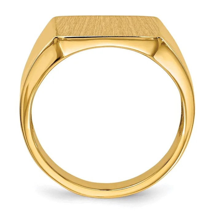 Rings Goldia 14K Yellow Gold 150x135mm Open Back Mens Signet Ring