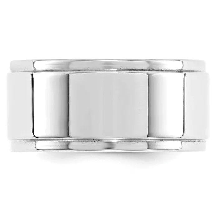 Rings Goldia Solid 10K White Gold 10mm Flat with Step Edge MensWomens Wedding Band Ring Size 13 Rings Goldia Solid 10K White Gold 10mm Flat with Step Edge MensWomens Wedding Band Ring Size 13