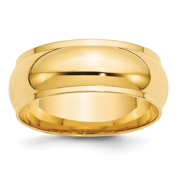 Rings Goldia Solid 10K Yellow Gold 8mm Half Round with Edge MensWomens Wedding Band Ring Size 55 Rings Goldia Solid 10K Yellow Gold 8mm Half Round with Edge MensWomens Wedding Band Ring Size 55