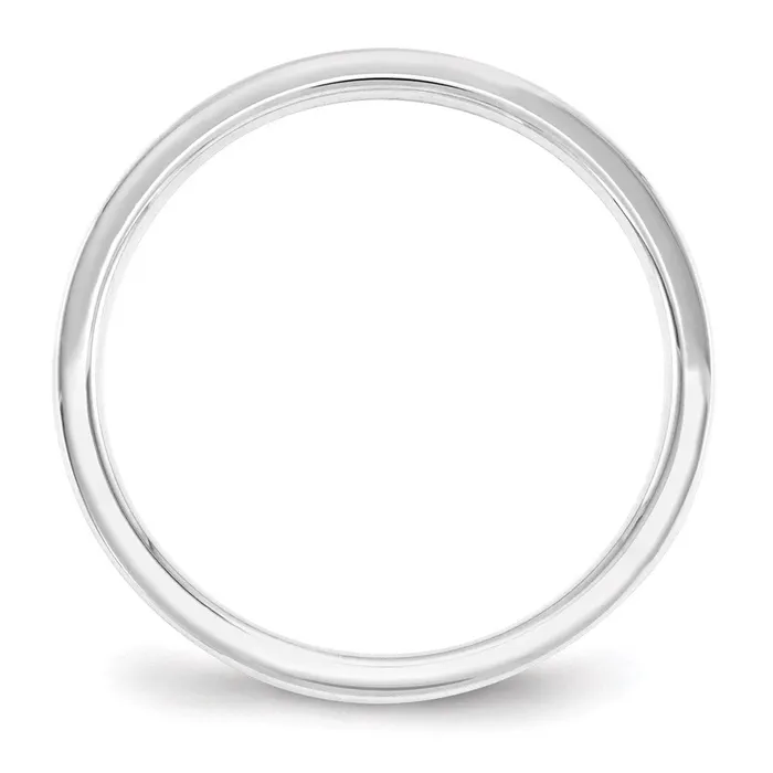 Rings Goldia Solid 18K White Gold 25mm Standard Flat Comfort Fit MensWomens Wedding Band Ring Size 95