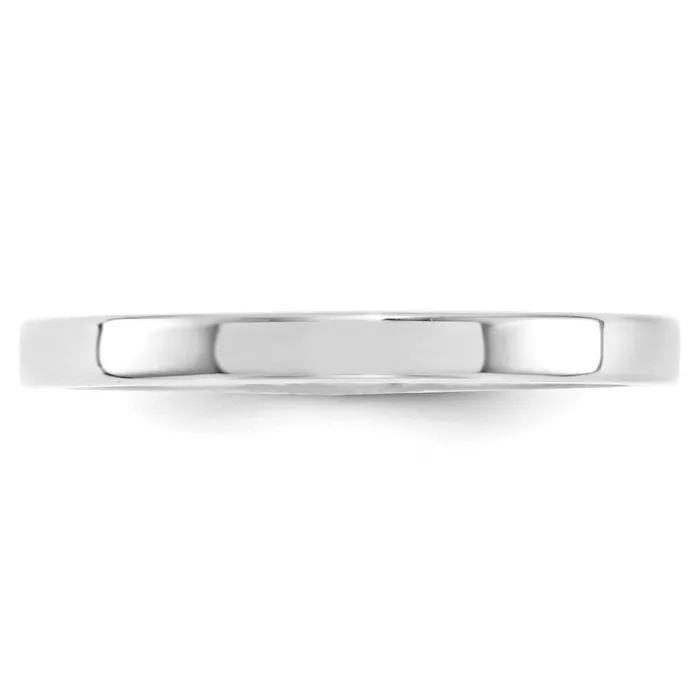Rings Goldia Solid 18K White Gold 25mm Standard Flat Comfort Fit MensWomens Wedding Band Ring Size 95