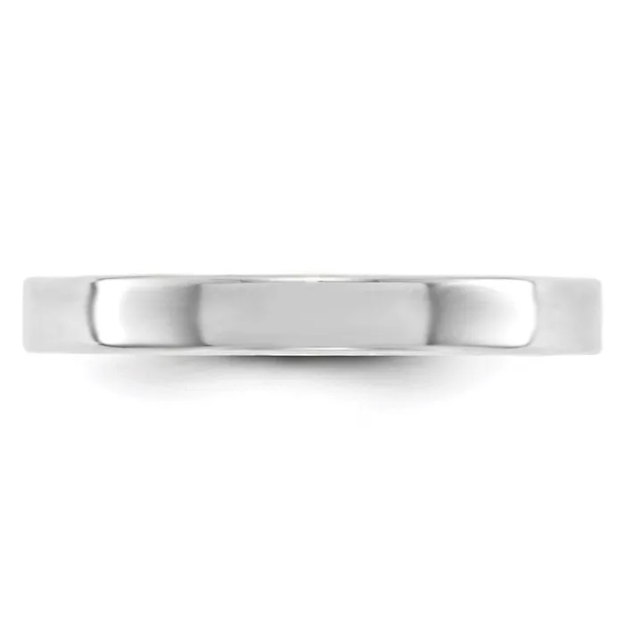 Solid 18K White Gold 3mm Light Weight Flat MensWomens Wedding Band Ring Size 8 Goldia Rings Solid 18K White Gold 3mm Light Weight Flat MensWomens Wedding Band Ring Size 8 Goldia Rings