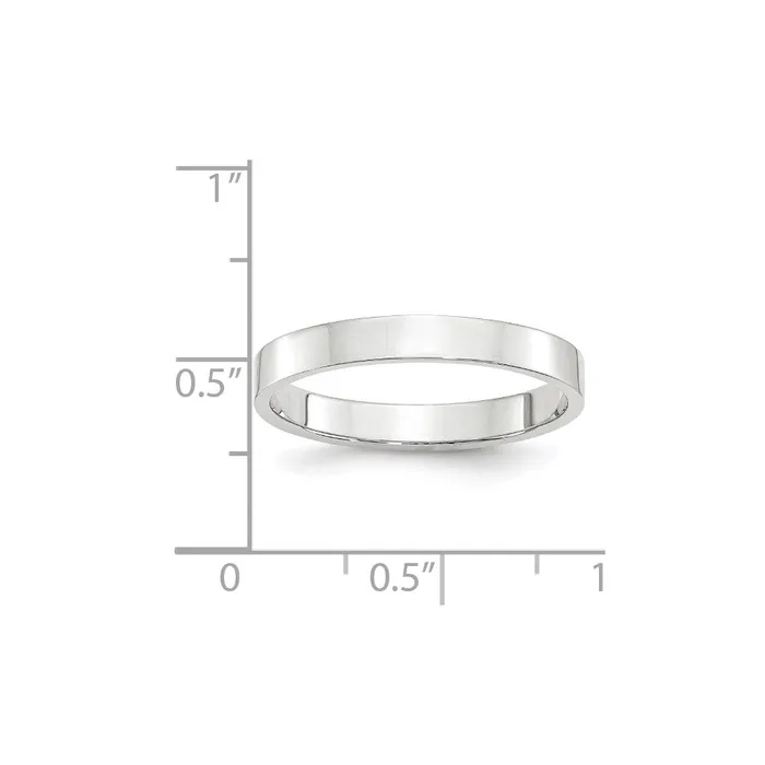 Solid 18K White Gold 3mm Light Weight Flat MensWomens Wedding Band Ring Size 8 Goldia Rings Solid 18K White Gold 3mm Light Weight Flat MensWomens Wedding Band Ring Size 8 Goldia Rings