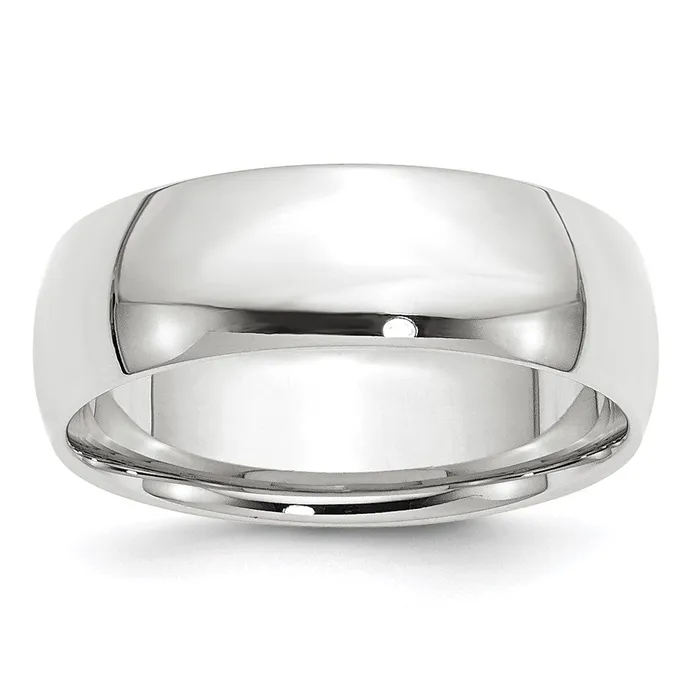 Solid 18K White Gold 7mm Light Weight Comfort Fit MensWomens Wedding Band Ring Size 5 Goldia Rings Solid 18K White Gold 7mm Light Weight Comfort Fit MensWomens Wedding Band Ring Size 5 Goldia Rings