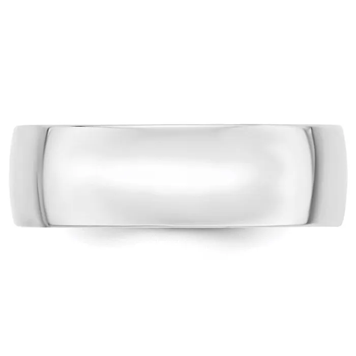 Solid 18K White Gold 7mm Light Weight Comfort Fit MensWomens Wedding Band Ring Size 5 Goldia Rings Solid 18K White Gold 7mm Light Weight Comfort Fit MensWomens Wedding Band Ring Size 5 Goldia Rings