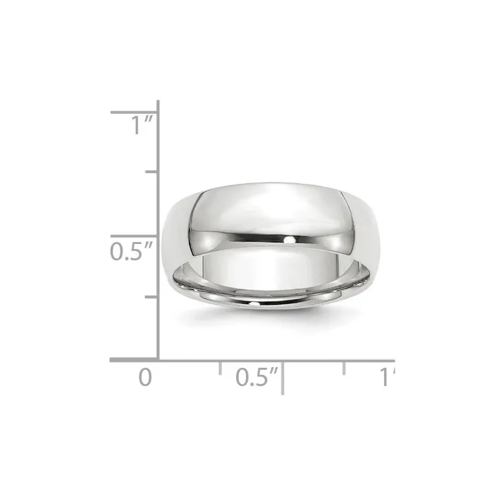 Solid 18K White Gold 7mm Light Weight Comfort Fit MensWomens Wedding Band Ring Size 5 Goldia Rings Solid 18K White Gold 7mm Light Weight Comfort Fit MensWomens Wedding Band Ring Size 5 Goldia Rings