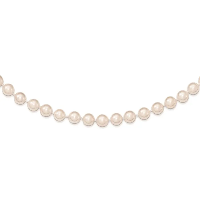 14k 67mm Round White Gold Saltwater Akoya Cultured Pearl Necklace TreasureFineJewelers Necklaces 14k 67mm Round White Gold Saltwater Akoya Cultured Pearl Necklace TreasureFineJewelers Necklaces