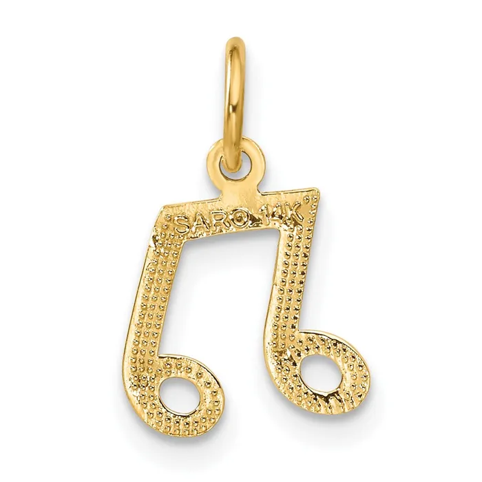 14K Musical Notes Charm TreasureFineJewelers Charm Necklaces