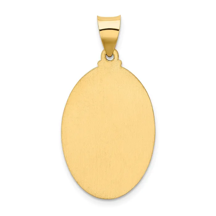 14k Yellow Gold Polished and Satin Our Lady Guadalupe Medal Hollow Pendant TreasureFineJewelers Necklaces