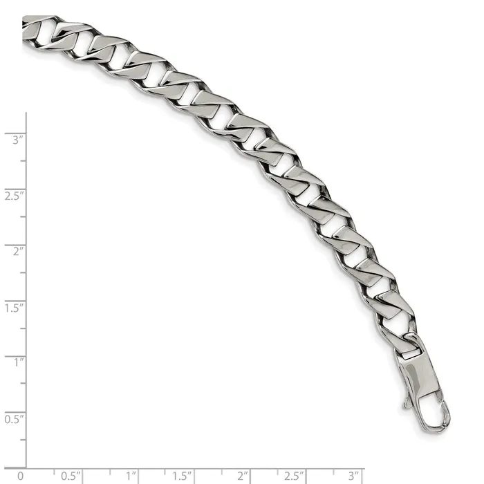 Chisel Stainless Steel Polished 85 inch Fancy Link Bracelet TreasureFineJewelers Bracelets
