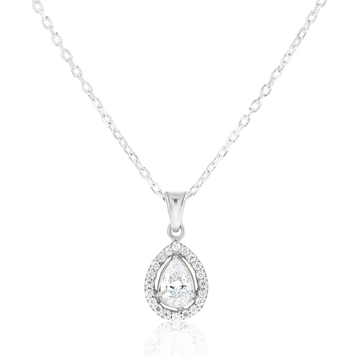 Ema Jewels Necklaces Rhea Crystal Sterling Silver Necklace
