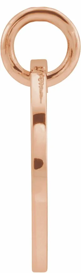 Necklaces 18K Rose GoldPlated Sterling Silver Initial A 10 mm Disc Pendant TreasureFineJewelers
