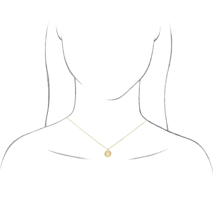 Necklaces 18K Rose GoldPlated Sterling Silver Initial A 10 mm Disc Pendant TreasureFineJewelers