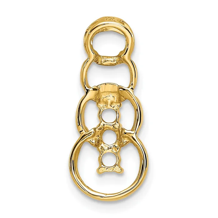 Necklaces TreasureFineJewelers 14k Yellow Gold 3 Synthetic Stone Family Pendant