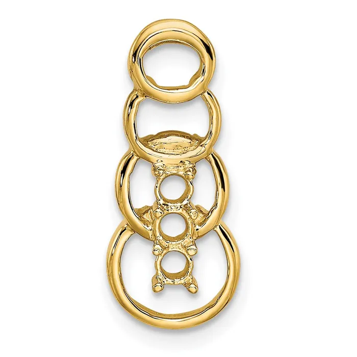 Necklaces TreasureFineJewelers 14k Yellow Gold 3 Synthetic Stone Family Pendant