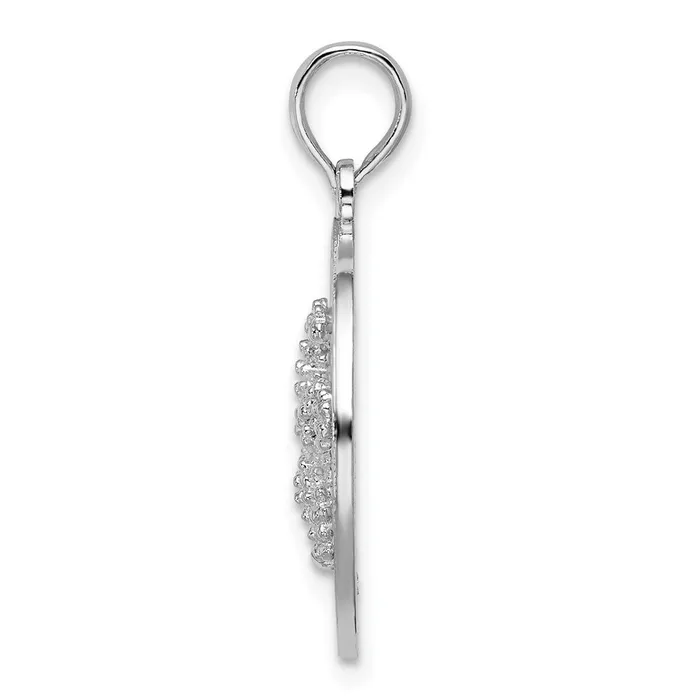 Necklaces TreasureFineJewelers Sterling Silver Polished Cape Cod wStarfish Circle Pendant