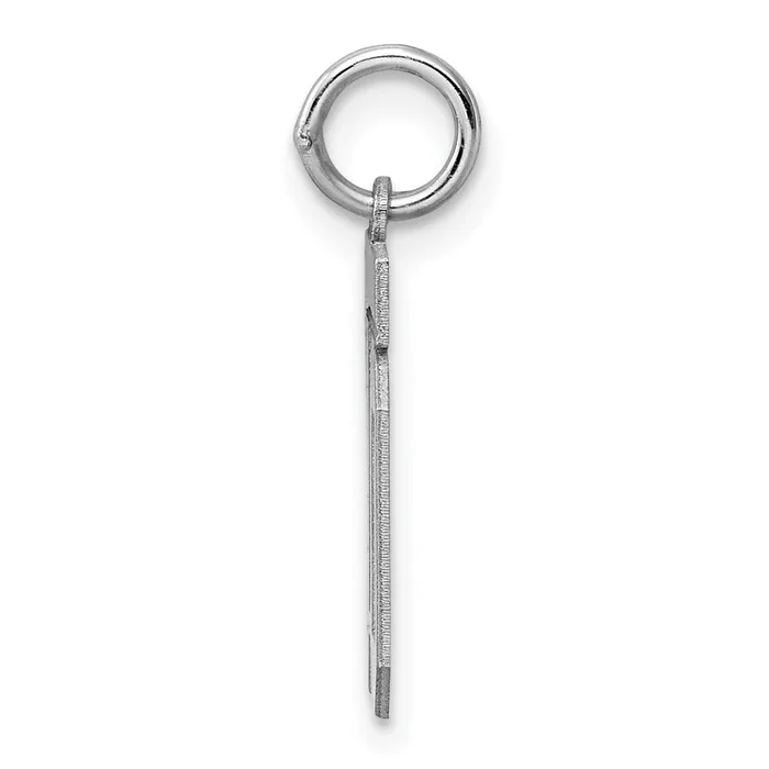Rings Sterling SilverRhodiumplated Polished Number 10 Charm TreasureFineJewelers
