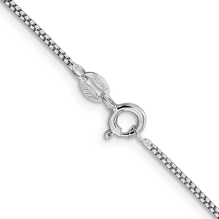 Rings TreasureFineJewelers Sterling Silver Rhodiumplated 125mm Round Box Chain