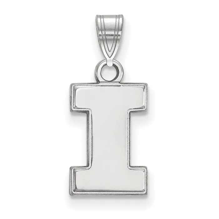 Sterling Silver Rhodiumplated University of Illinois Letter I Small Pendant TreasureFineJewelers Necklaces Sterling Silver Rhodiumplated University of Illinois Letter I Small Pendant TreasureFineJewelers Necklaces