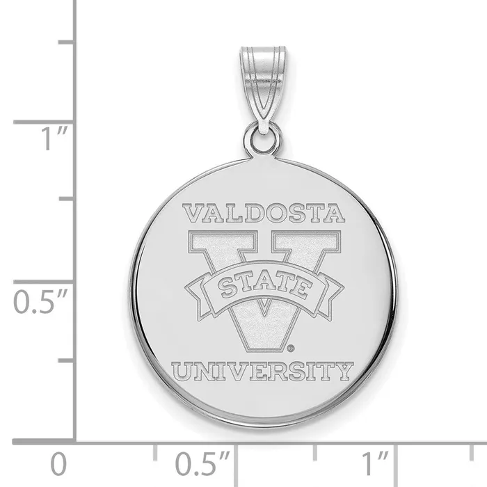 Sterling Silver Rhodiumplated Valdosta State University Large Disc Pendant TreasureFineJewelers Necklaces